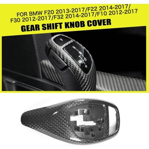 Dry carbon Fiber Gear Shift Knob Cover For BMW 1 2 3 4 5 Series F20 F22 F30 F32 F10 2012-2017