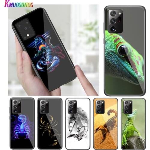 Bright Black Cover Scorpion lizard animal for Samsung S20 Ultra Plus A91 A81 A71 A51 A41 A31 A21 A21S A11 5G Phone Case