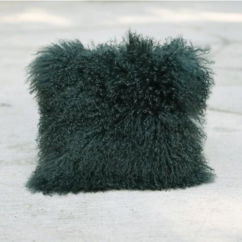 CX-D-04R Custom Size Mongolia Lamb Fur Sheep Fur Wedding Decoration Cushion Cover Pillow Cases ~DROP SHIPPING