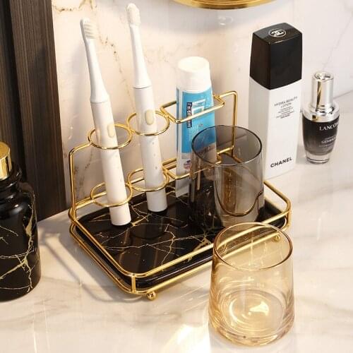 Toothbrush Holder Gargle Cup Shelf Bathroom Shelves Shelf Organizer Toothbrush Cup Holder Storage Rack Bathroom Accessories