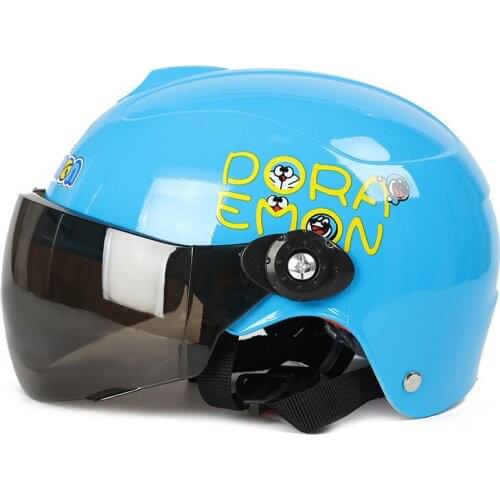 Childrens helmet summer electric motorcycle sunscreen male and female children half-covered cute cartoon flower helmet