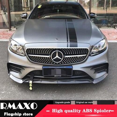 For Mercedes-Benz W213 front Bumper Diffuser Bumpers Protector For Benz E-Class E200 E300 Body kit bumper Before Rear lipspoiler