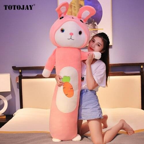 90-130cm Giant Plush Rabbit Toy Soft Stuffed Animal Long Pillow Kids Baby Appease Doll Bed Cushion Cute Gift for Lovers Children