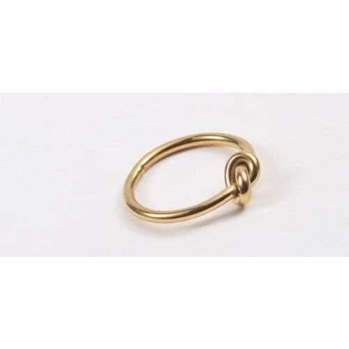 Stainless Steel Geometric Line Knot Ring Fashion Opening Finger Rings Gift For Womens Personalized Ring Accessories Jewelry