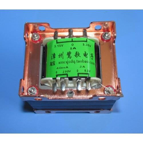 28W linear power transformer EI66X35 Z11 iron core, high voltage output: 230V 40MA, filament output: 6.3V 2A 3.15V-0-3.15V 1A