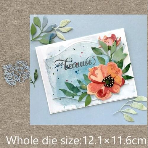 XLDesign Craft Metal Cutting Die cuts flower leaves combination decoration scrapbook Album Paper Card Craft Embossing die cuts