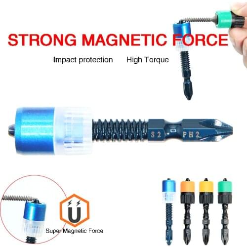 Multicolored 65mm Magnetic Drill Screwdriver Bits Anti-Corrosion Drill Bit Magnet Powerful Ring Universal Magnetic Ring Metal