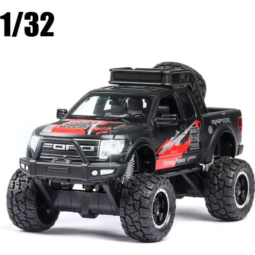 Alloy Car 1:32 Ford F150 Car Model Die Cast Toy Car Model With Sound Light Pull Back Collectibles Free Shipping Childrens Toy