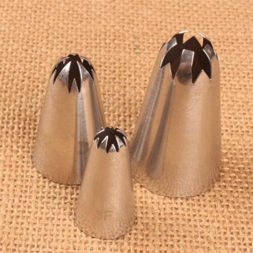 3pcs Cherry Blossom Piping Nozzle Cake Decorating Tips Icing Piping Pastry Nozzles For Decorating Wedding Birthday Cake#1F#2F#3F