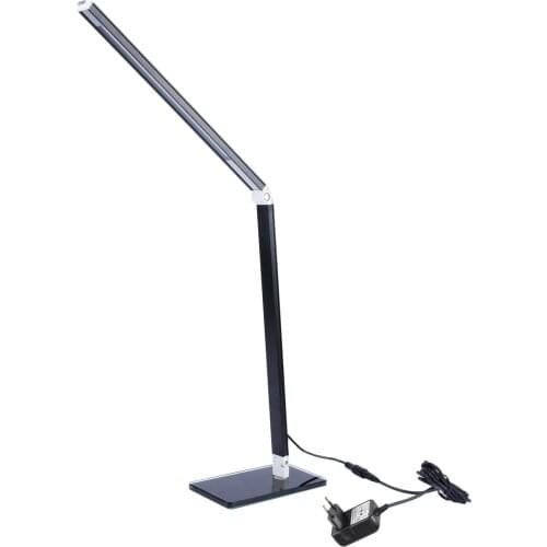 Dimmable Desk Reading Light 48-LED Foldable Rotatable Touch Switch LED Table Lamp 7W Charging Port Timing Desk Lamp