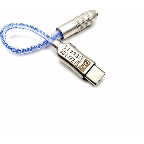 Conexant CX31993 USB Type C Earbuds DAC Headphone Amp Blue with 3.5mm PCM 32b/384kHz For Android Windows10 phone call