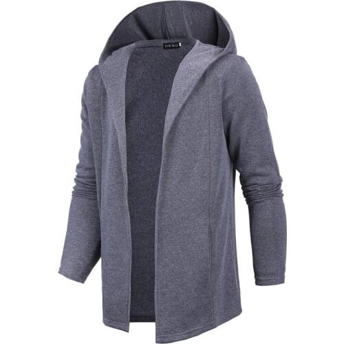 2018 new spring and autumn season, mens, European, fashion, long, youth, body repair jacket, collar and cap