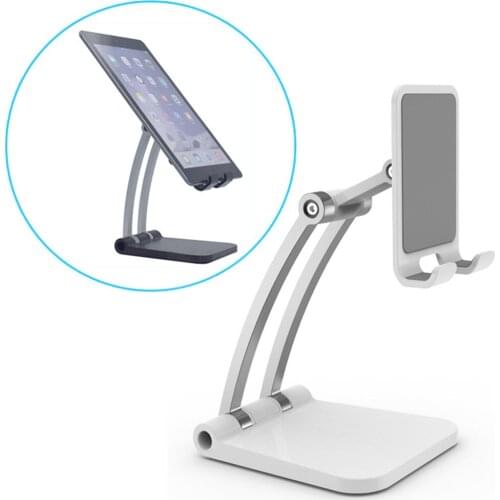 New Desktop Holder Tablet Stand Aluminium Tablet Stand For iPhone Samsung Xiaomi Adjustable Desk Holder for Mobile Phone Tablet