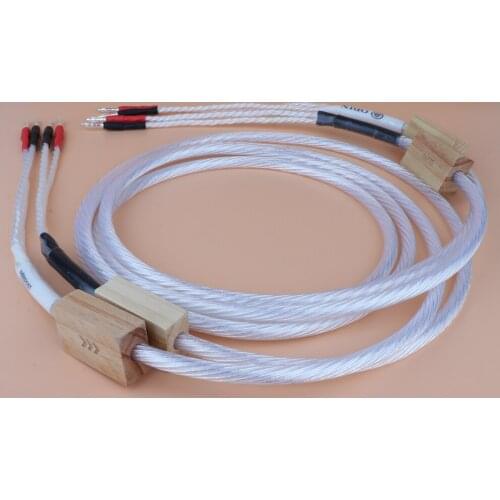 Pair ODIN2 Super HIFI Speaker Cable Silver Plated loudspeaker Cable HIFI With banana plug Audiophile cable For Home Theater HIFI