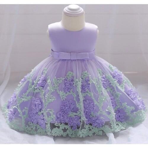 Flower Girl Dresses Baby O-neck Sleeveless Bow Lolita Style Dress For Wedding Party Toddlers Baby Princess Dress Birthday Wear