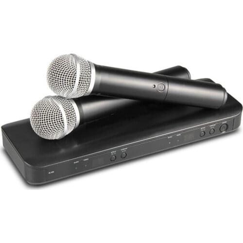 Professional BLX288 UHF Wireless Microphone Karaoke System Dual Handheld Transmitter Mic for Stage DJ KTV