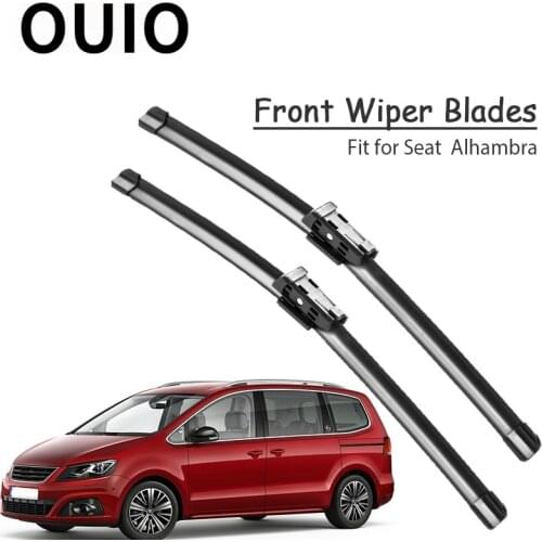 OUIO 1Set Rubber Car Front Wiper Blade Kit For Seat Alhambra 1995-2018 Windscreen Wiper Cleaning Brushes Original Accessories