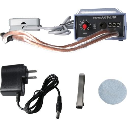 Spot Welder 5000W High Power Handheld Spot Welding Machine Portable 0-800A Current Adjustable Welders for 18650 Battery US Plug