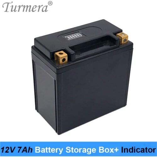 Turmera 12V Battery Storage Box with Indicator Apply to 7Ah 20Ah for Motorcycle Battery and 12V 24V Uninterrupted Power Supply A