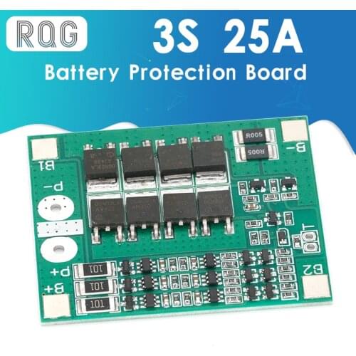 3S 25A Li-ion 18650 BMS PCM Battery Protection Board BMS PCM With Balance For li-ion Lipo Battery Cell Pack Module