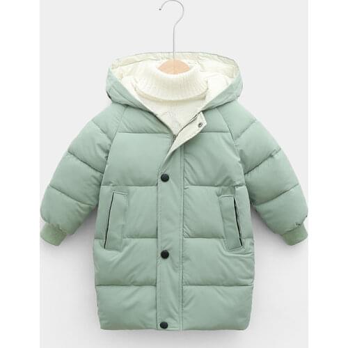 2-12Y Russian Kids Childrens Down Outerwear Winter Clothes Teen Boys Girls Cotton-Padded Parka Coats Thicken Warm Long Jackets