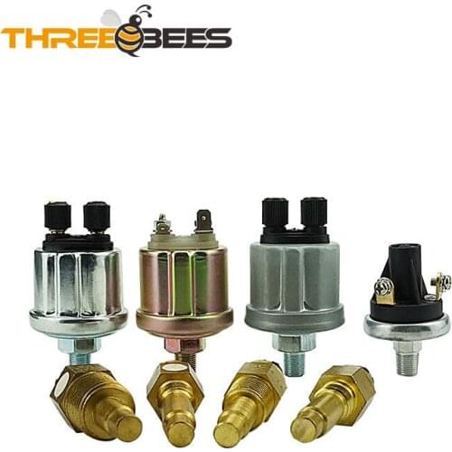 1/8NPT 0-10 Bar For Gennerator Parts Single Double Head Water Temperature VDO Oil Pressure Sensor Universal