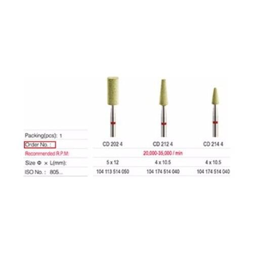 1pc Dental Lab diamond stone ceramic grinding zirconia emax crowns polisher quick polishing CD2024, CD2124,CD2144