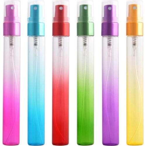 10ML Gradient Refillable Perfume Bottles Transparent Glass Empty Spray Bottle Atomizer Travel Portable Tube Cosmetic Containers