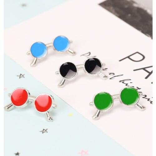 Fashion Alloy Women Men Enamel Brooches Pin Glasses Sunglasses Metal alloy dripping oil Badge Clothing Accessories