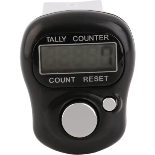 1pc Mini Digital LCD Electronic Digital Golf Finger Hand Held Tally Row Counter Tactical Counting Band Gym Fit Watch Equipment