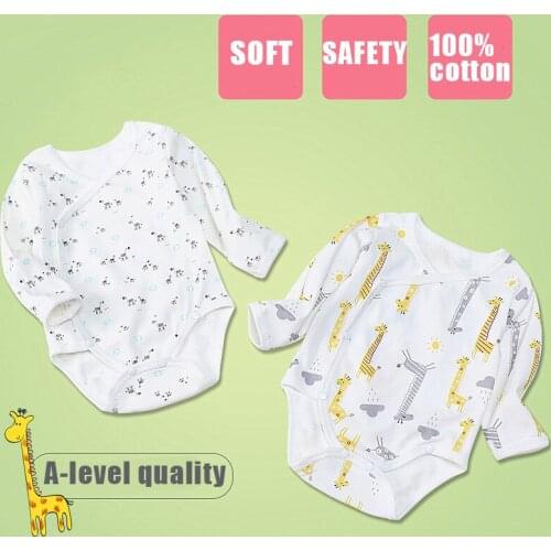 Baby Bodysuit Unisex Newborn Baby Girl Clothes Baby Boy Clothes Long Sleeve Jumpsuit Side Snap Bodysuits Cute kid twins clothes
