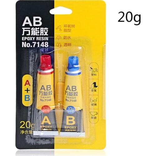 2Pcs 10g+10g Epoxy Resin AB Glue For Plastic Glass Metal Ceramic Strong Adhesive Universal Waterproof Transparent Glue
