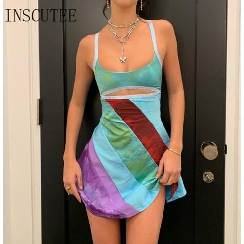 INSCUTEE Colored Summer Dresses