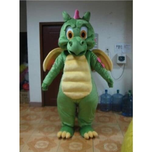 Big Green Dragon Mascot Costume Suits Cosplay Party Fancy Dress Outfit Adults Unisex Cosplay Hallowen Christmas Gifts