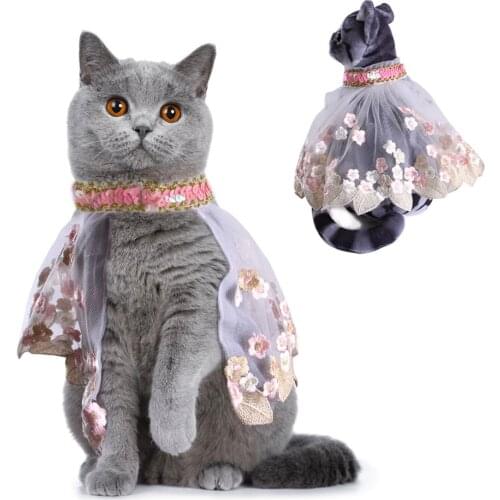 Pet Cat Lace Cloak For Cats New Pet Product Cat Clothes Cat Accessories Dress Up Cat Clothes Goods For Cats Pet Supplies