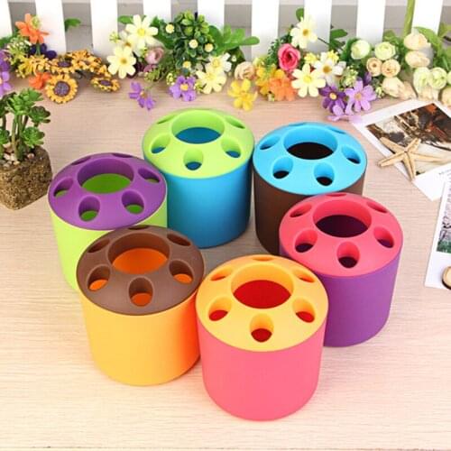 Multi-functional Creative Pen Holder For Fashionable Office Supplies Plastic Circular Storage Box Office Business Pen Holder