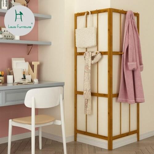 Louis Fashion Coat Racks Corner Floor Type Solid Wood Bedroom Bedroom Space Room Simple Living Room