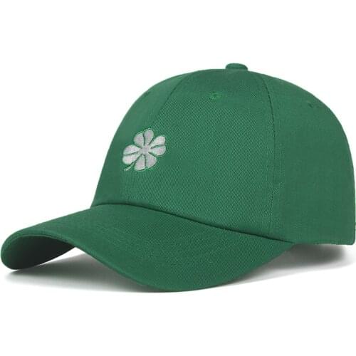 New 2020 High Quality Cotton Clover Embroidered Hat Baseball Cap Fashion Unique Adjustable Casual Hats