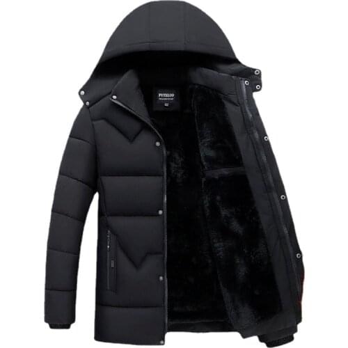 New Winter Jacket Men Thicken Warm Men Parkas Hooded Coat Fleece Mans Jackets Outwear Jaqueta Masculina Plus Size 5XL Y162