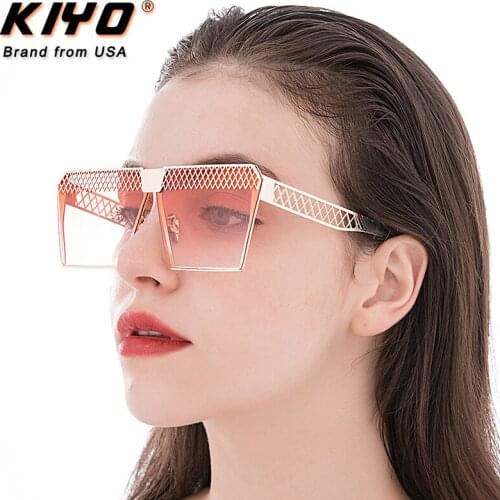 KIYO Brand 2020 New Women Men Square Sunglasses Metal Classic Sun Glasses High Quality UV400 Driving Eyewear 0019A