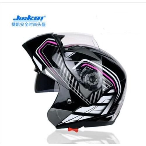 2020 Autumn Winter New JIEKAI Flip Up Motorcycle Helmet Open Face Motorbike Helmets made of ABS and PC Lens visor 10 kinds color