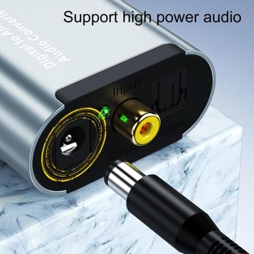 Portable Audio Decoder RCA 3.5mm Headphone Jack Sound Decoder Amplifier Aluminum Alloy Mini Audio Converter For Home Speaker Car