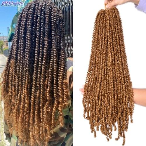 Passion Twist Hair Synthetic Butterfly Locs 18Inch Spring Twist Crochet Braid Hair 15strands/Pack Hair Extension For Black Women