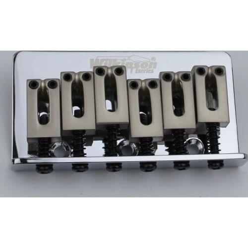 Wilkinson Chrome Electric Guitar Fixed Bridge String Thru Bridge Steg Tailpiece String Spacing 10.5mm Silver
