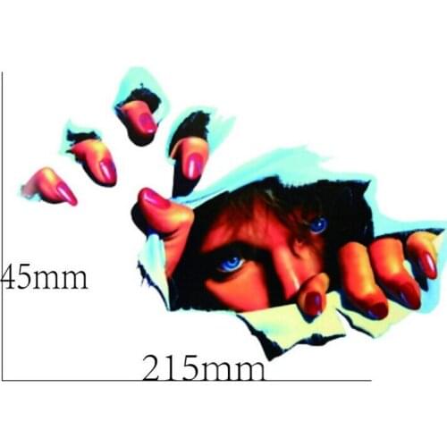 WL New Peek Design Funny Car Sticker 3D Eyes Voyeur Hoods Trunk Thriller Rear Window Decal