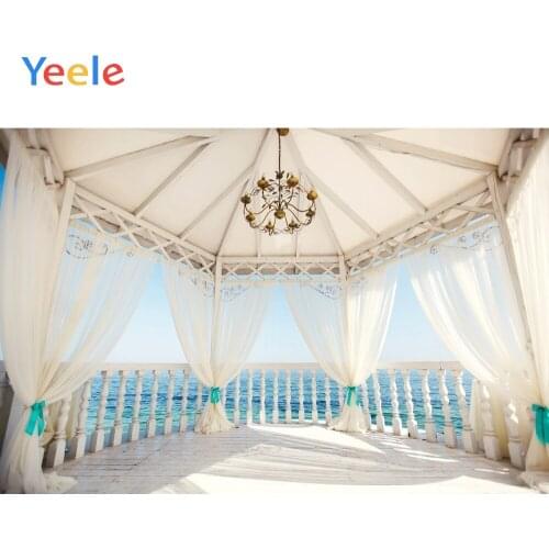 Yeele Seascape Curtains Wedding Ceremony Photocall Photography Backdrops Personalized Photographic Backgrounds For Photo Studio