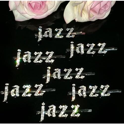 Gothic Word Hairclips "Jazz" Hair Clip Letters Hairpin Bobby Pin Luxury Hair Jewelry Gift for Women Hair Accessories WHOLESALE