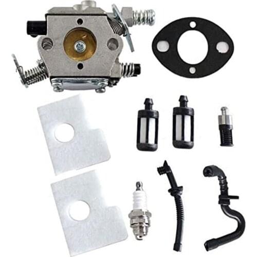 Replace the MS170 Carburetor Compatible with Zama with Oil Filter, Fuel Pipe Spark Plug Kit 017 018 MS180 Carburetor