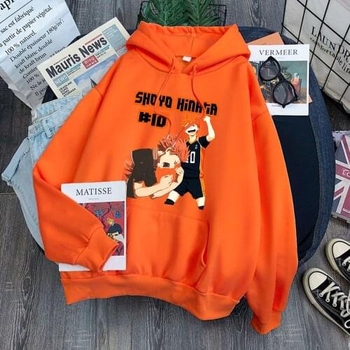 Shoyo Hinata Game Winner Photo Print Female Hoodies Harajuku Drop Shoulder Hoodie 2021 Spring Hoodie Hip Hop Casual Women Hooded