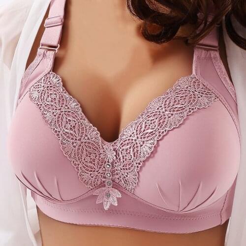 Plus Size Women Wire Free Bras Lace Top women Push Up Adjustable Brassiere Femme Seamless Underwear Lady Comfortable Bras